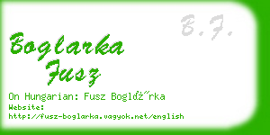 boglarka fusz business card